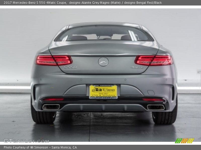 designo Alanite Grey Magno (Matte) / designo Bengal Red/Black 2017 Mercedes-Benz S 550 4Matic Coupe