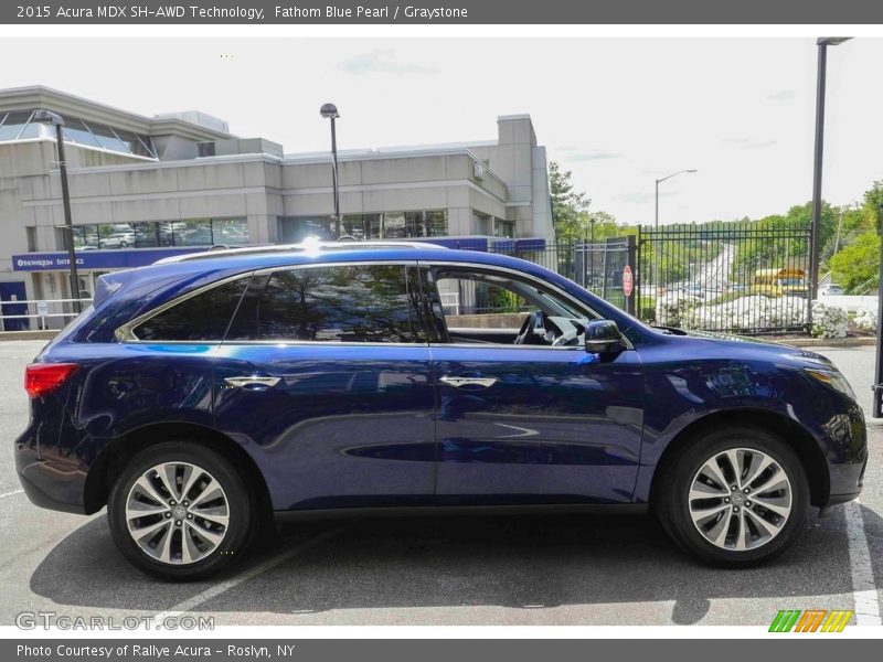 Fathom Blue Pearl / Graystone 2015 Acura MDX SH-AWD Technology