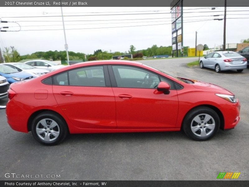 Red Hot / Jet Black 2017 Chevrolet Cruze LS