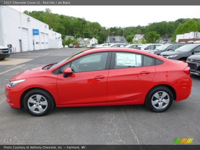 Red Hot / Jet Black 2017 Chevrolet Cruze LS