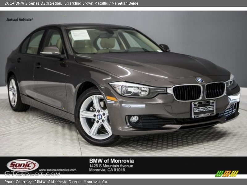 Sparkling Brown Metallic / Venetian Beige 2014 BMW 3 Series 320i Sedan
