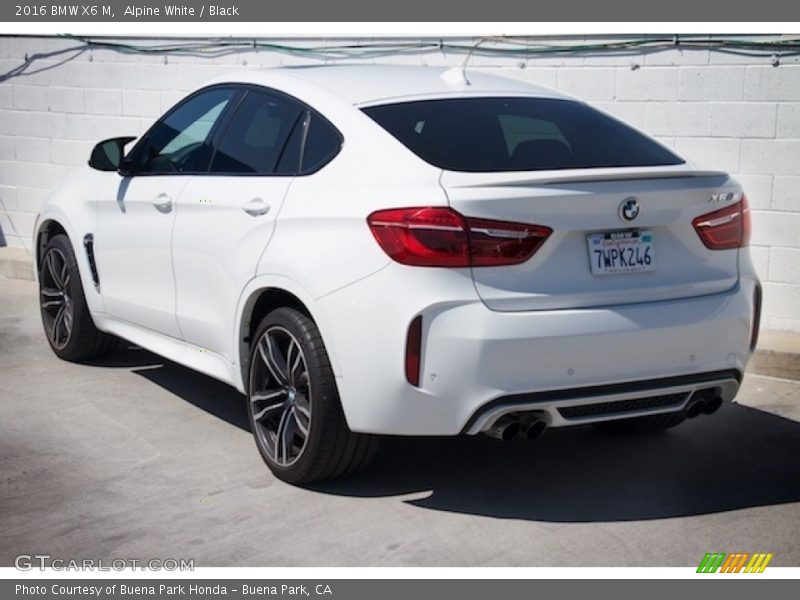 Alpine White / Black 2016 BMW X6 M