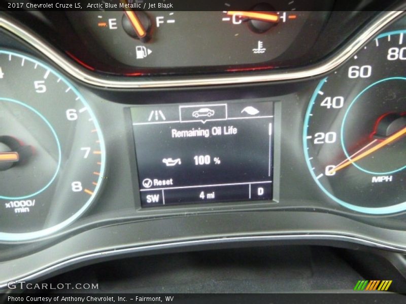 Arctic Blue Metallic / Jet Black 2017 Chevrolet Cruze LS