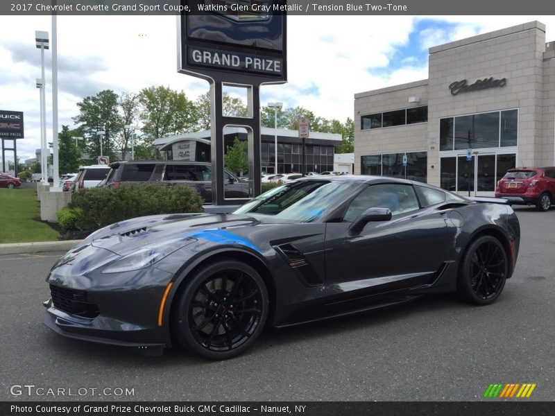 Watkins Glen Gray Metallic / Tension Blue Two-Tone 2017 Chevrolet Corvette Grand Sport Coupe