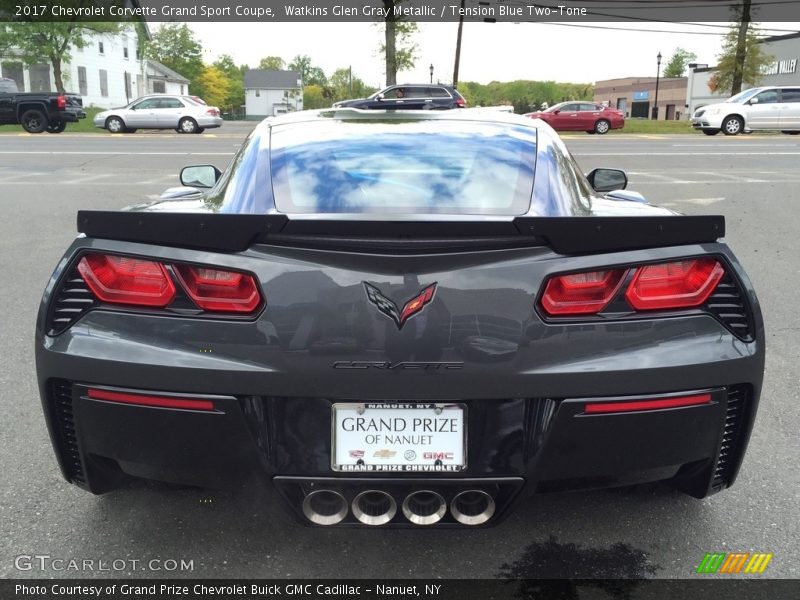 Watkins Glen Gray Metallic / Tension Blue Two-Tone 2017 Chevrolet Corvette Grand Sport Coupe