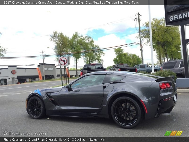 Watkins Glen Gray Metallic / Tension Blue Two-Tone 2017 Chevrolet Corvette Grand Sport Coupe