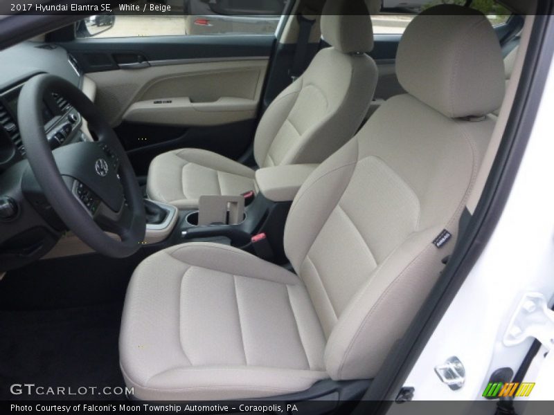 Front Seat of 2017 Elantra SE