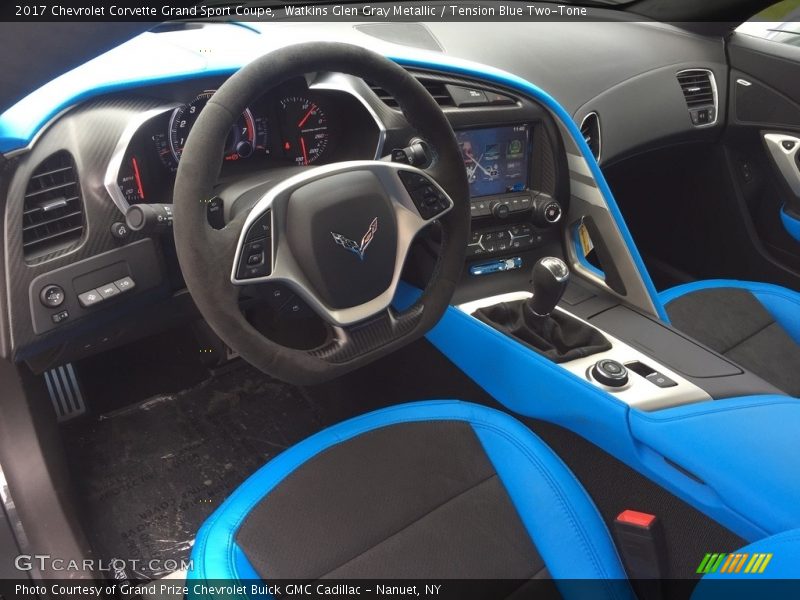  2017 Corvette Grand Sport Coupe Tension Blue Two-Tone Interior