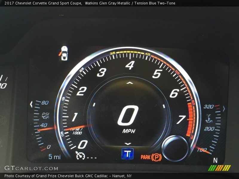 Watkins Glen Gray Metallic / Tension Blue Two-Tone 2017 Chevrolet Corvette Grand Sport Coupe