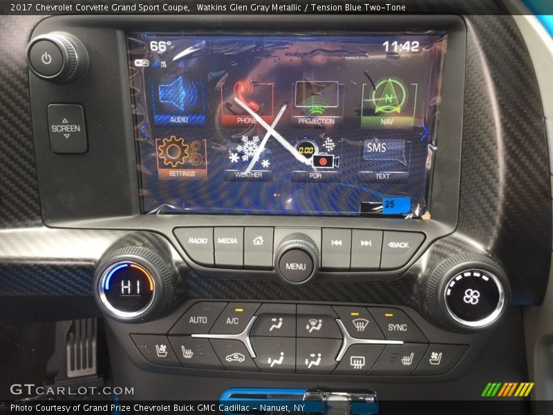 Watkins Glen Gray Metallic / Tension Blue Two-Tone 2017 Chevrolet Corvette Grand Sport Coupe