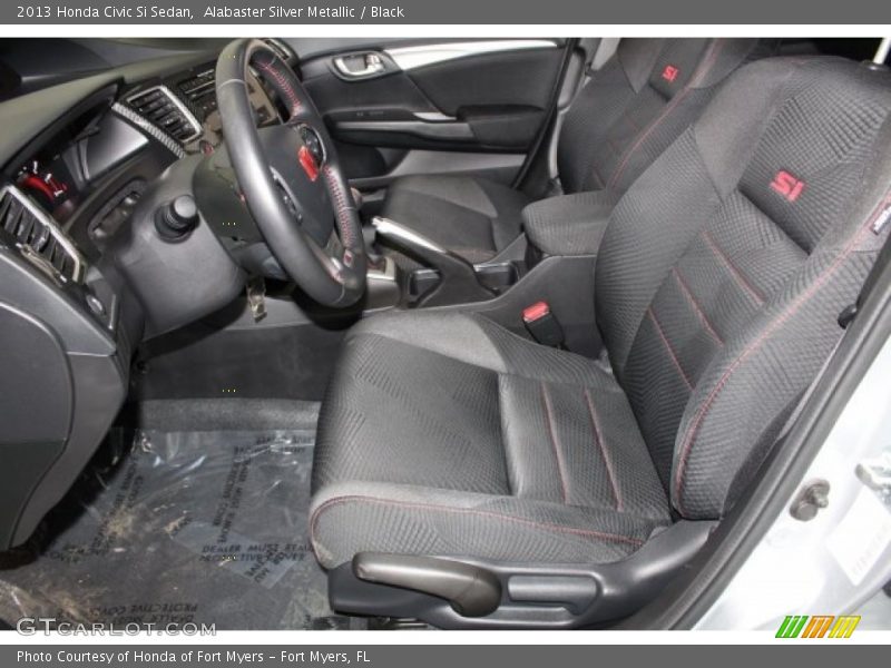 Alabaster Silver Metallic / Black 2013 Honda Civic Si Sedan