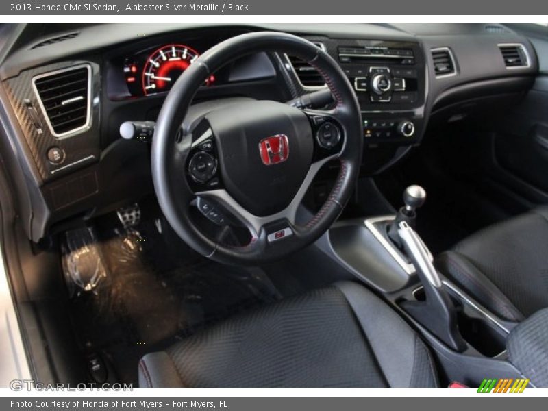 Alabaster Silver Metallic / Black 2013 Honda Civic Si Sedan
