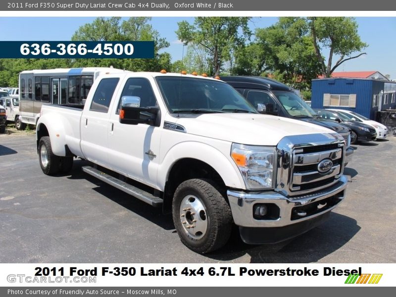 Oxford White / Black 2011 Ford F350 Super Duty Lariat Crew Cab 4x4 Dually