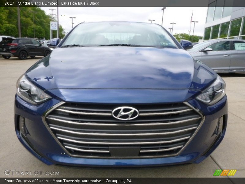 Lakeside Blue / Black 2017 Hyundai Elantra Limited