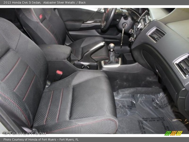 Alabaster Silver Metallic / Black 2013 Honda Civic Si Sedan