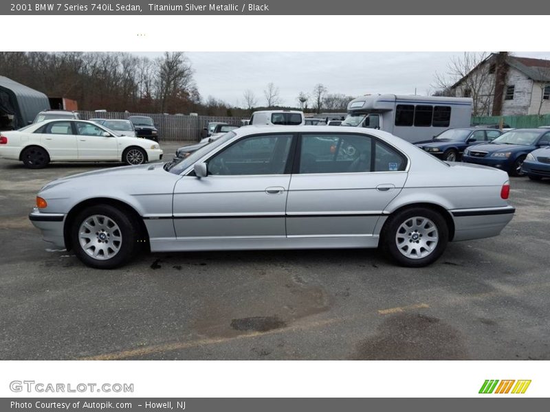 Titanium Silver Metallic / Black 2001 BMW 7 Series 740iL Sedan