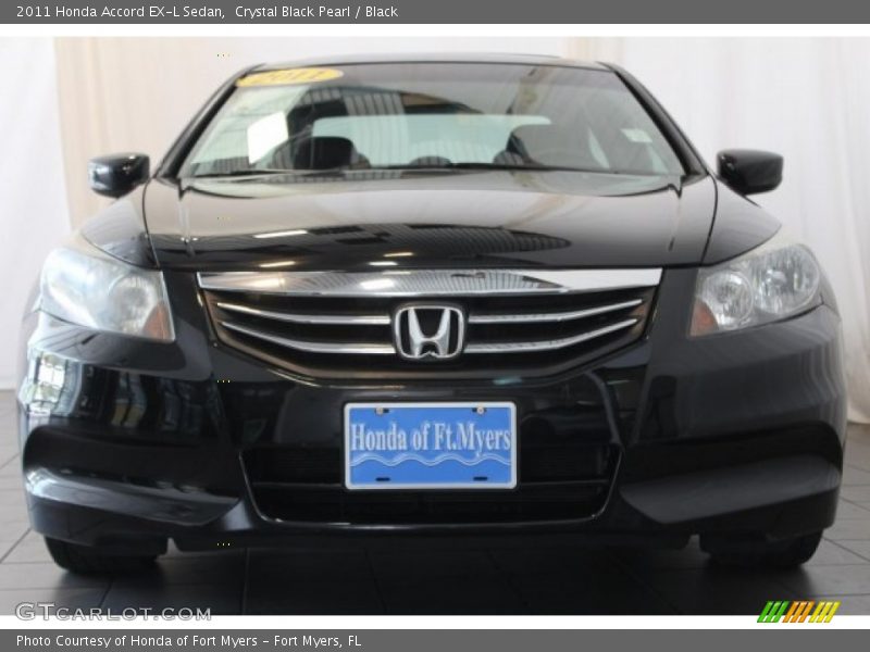 Crystal Black Pearl / Black 2011 Honda Accord EX-L Sedan