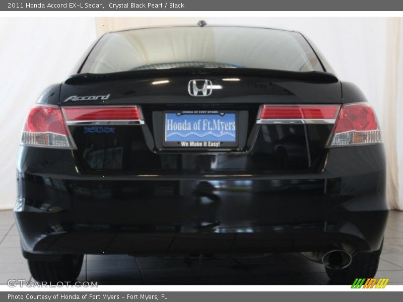 Crystal Black Pearl / Black 2011 Honda Accord EX-L Sedan