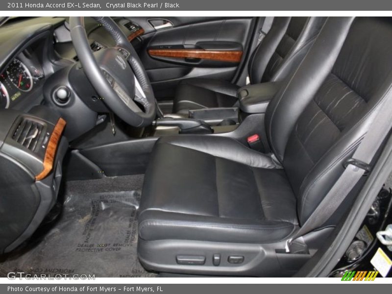 Crystal Black Pearl / Black 2011 Honda Accord EX-L Sedan