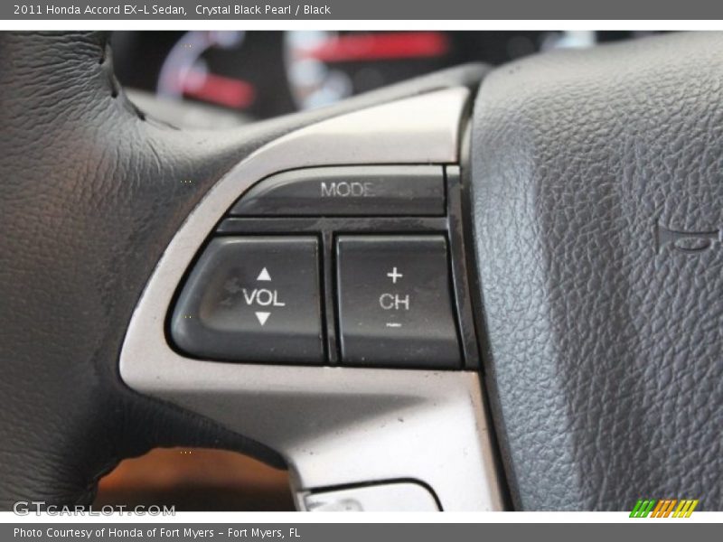 Crystal Black Pearl / Black 2011 Honda Accord EX-L Sedan