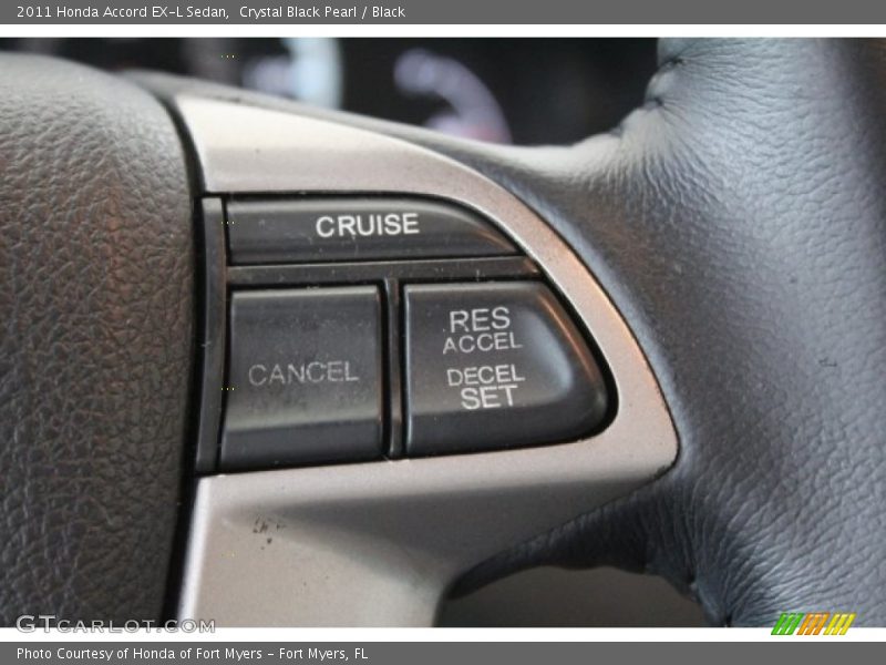 Crystal Black Pearl / Black 2011 Honda Accord EX-L Sedan