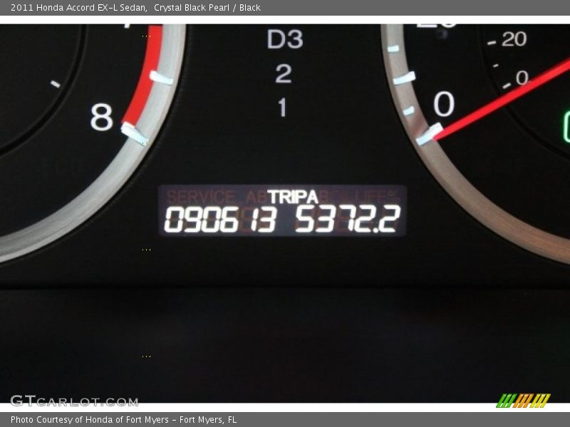 Crystal Black Pearl / Black 2011 Honda Accord EX-L Sedan