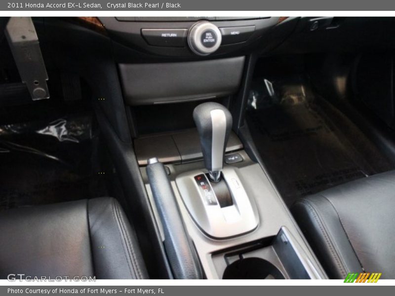 Crystal Black Pearl / Black 2011 Honda Accord EX-L Sedan