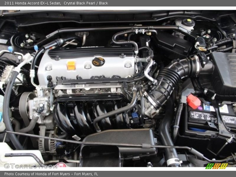 Crystal Black Pearl / Black 2011 Honda Accord EX-L Sedan