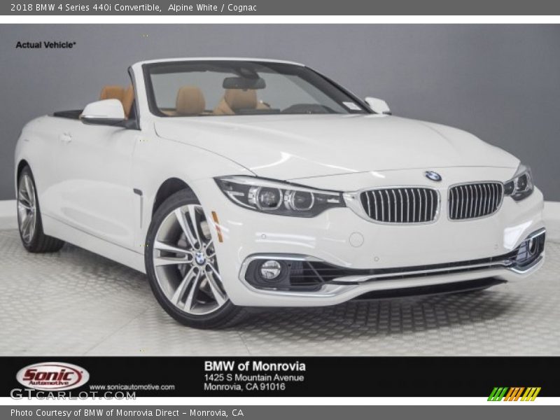 Alpine White / Cognac 2018 BMW 4 Series 440i Convertible