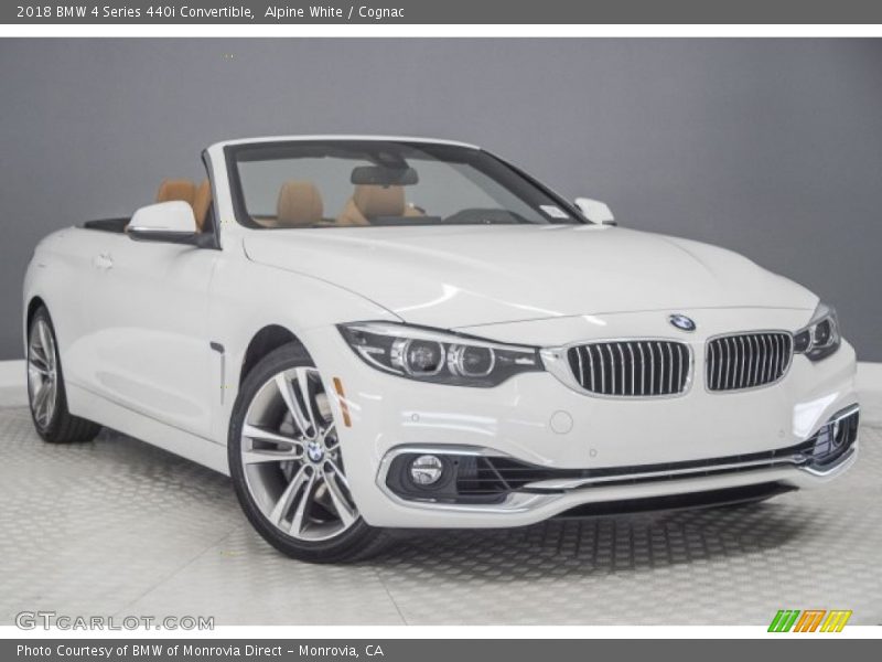 Alpine White / Cognac 2018 BMW 4 Series 440i Convertible