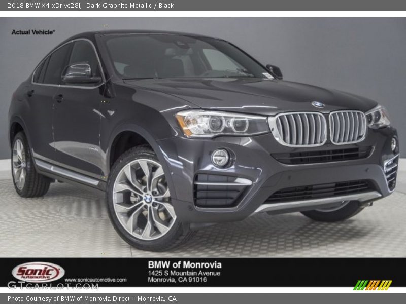 Dark Graphite Metallic / Black 2018 BMW X4 xDrive28i