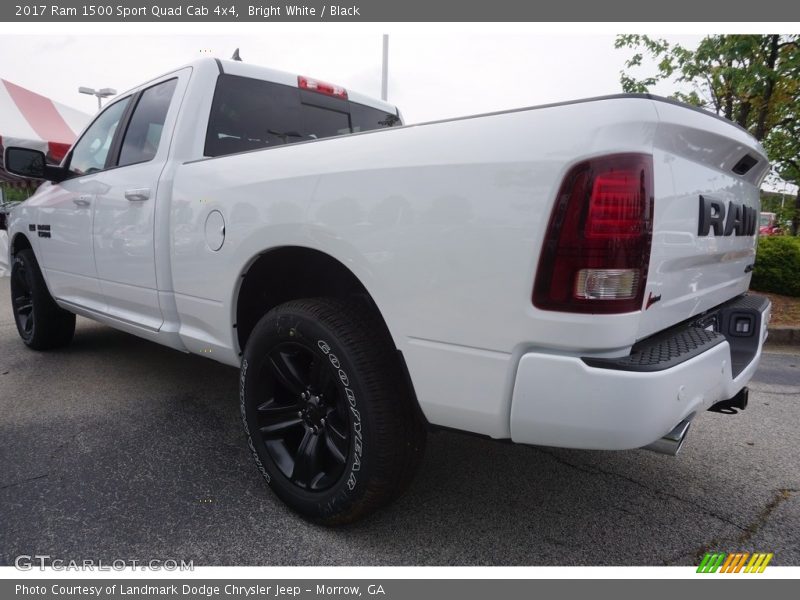 Bright White / Black 2017 Ram 1500 Sport Quad Cab 4x4