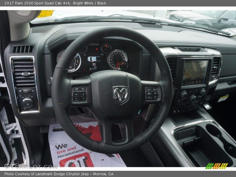 Bright White / Black 2017 Ram 1500 Sport Quad Cab 4x4
