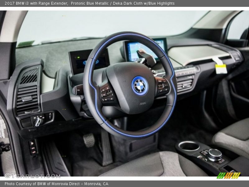 Protonic Blue Metallic / Deka Dark Cloth w/Blue Highlights 2017 BMW i3 with Range Extender