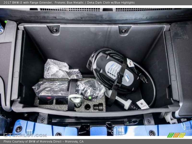 Protonic Blue Metallic / Deka Dark Cloth w/Blue Highlights 2017 BMW i3 with Range Extender