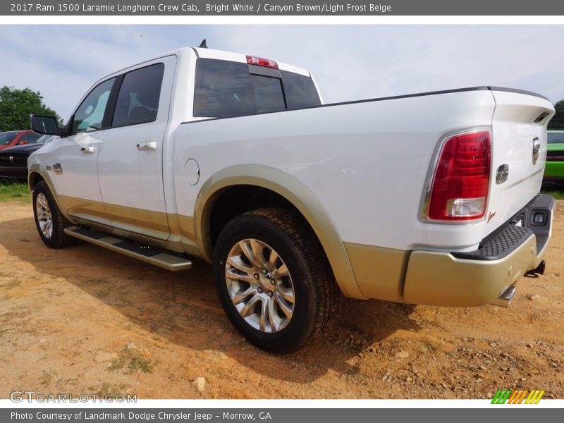 Bright White / Canyon Brown/Light Frost Beige 2017 Ram 1500 Laramie Longhorn Crew Cab