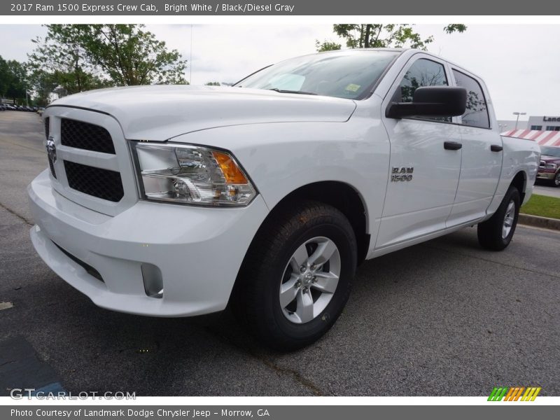Bright White / Black/Diesel Gray 2017 Ram 1500 Express Crew Cab