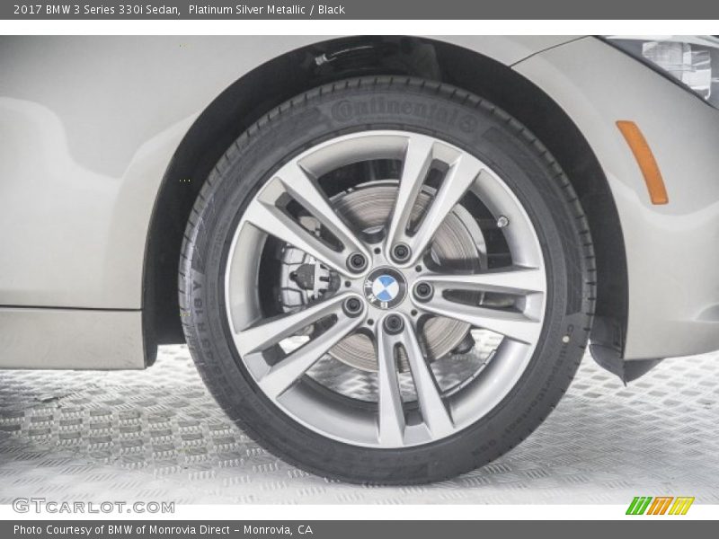 Platinum Silver Metallic / Black 2017 BMW 3 Series 330i Sedan