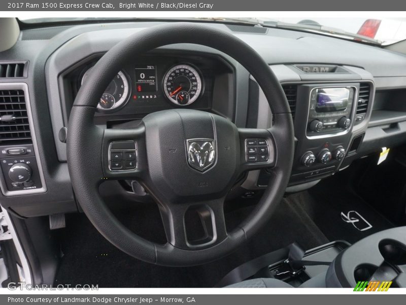 Bright White / Black/Diesel Gray 2017 Ram 1500 Express Crew Cab