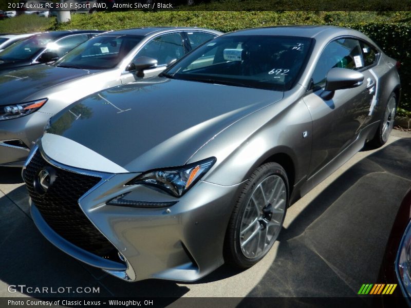 Atomic Silver / Black 2017 Lexus RC 300 F Sport AWD