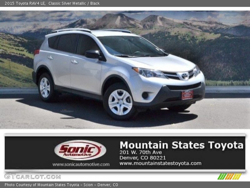 Classic Silver Metallic / Black 2015 Toyota RAV4 LE