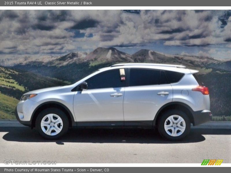 Classic Silver Metallic / Black 2015 Toyota RAV4 LE