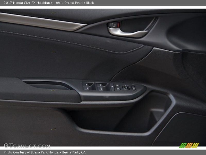 White Orchid Pearl / Black 2017 Honda Civic EX Hatchback