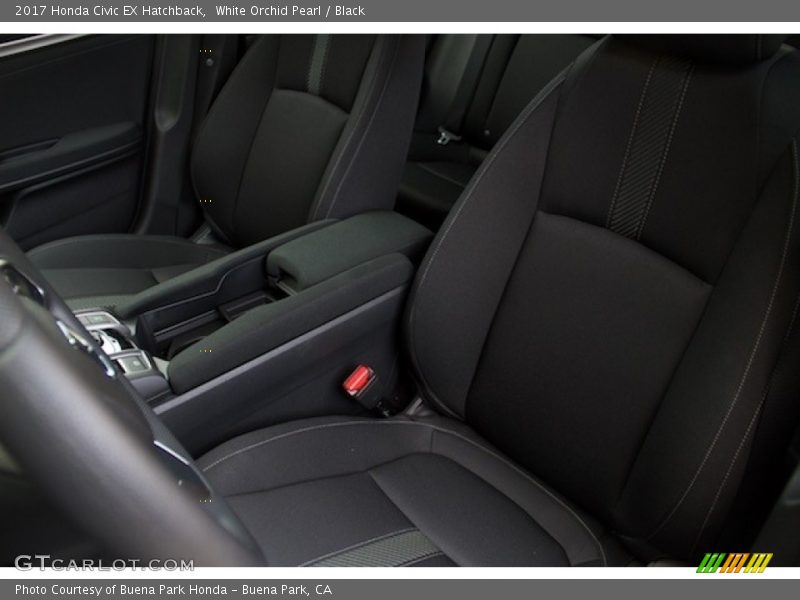 White Orchid Pearl / Black 2017 Honda Civic EX Hatchback