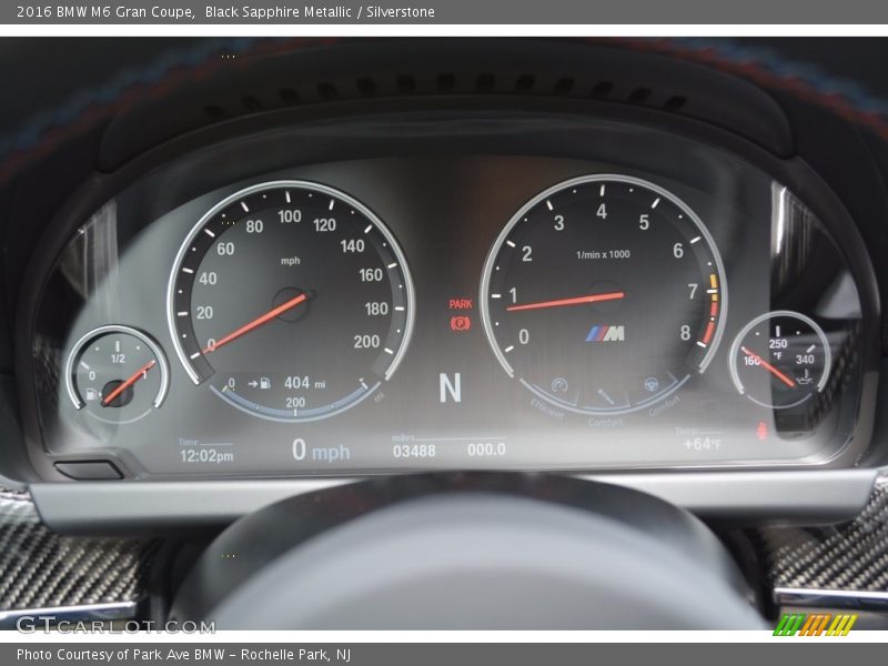  2016 M6 Gran Coupe Gran Coupe Gauges