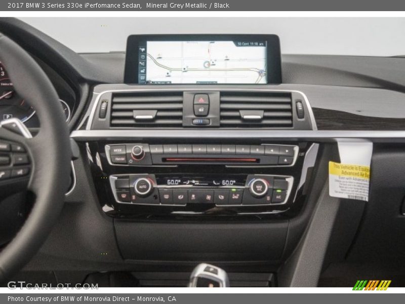 Mineral Grey Metallic / Black 2017 BMW 3 Series 330e iPerfomance Sedan