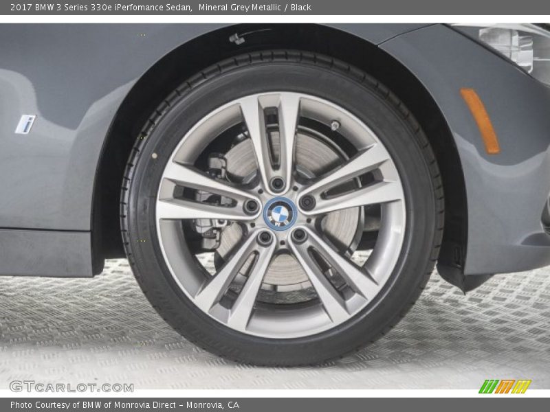 Mineral Grey Metallic / Black 2017 BMW 3 Series 330e iPerfomance Sedan