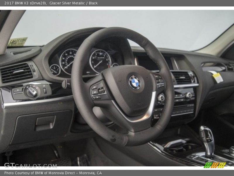 Glacier Silver Metallic / Black 2017 BMW X3 sDrive28i