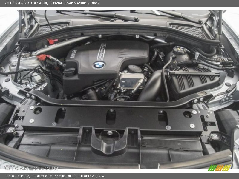 Glacier Silver Metallic / Black 2017 BMW X3 sDrive28i