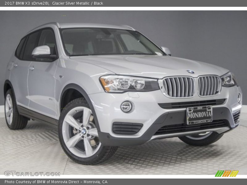 Glacier Silver Metallic / Black 2017 BMW X3 sDrive28i